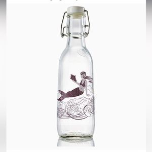 LOVE Glass Water Bottle LOVE bottle USA made Swing Lid BPA-Free 16.9 oz Mermaid